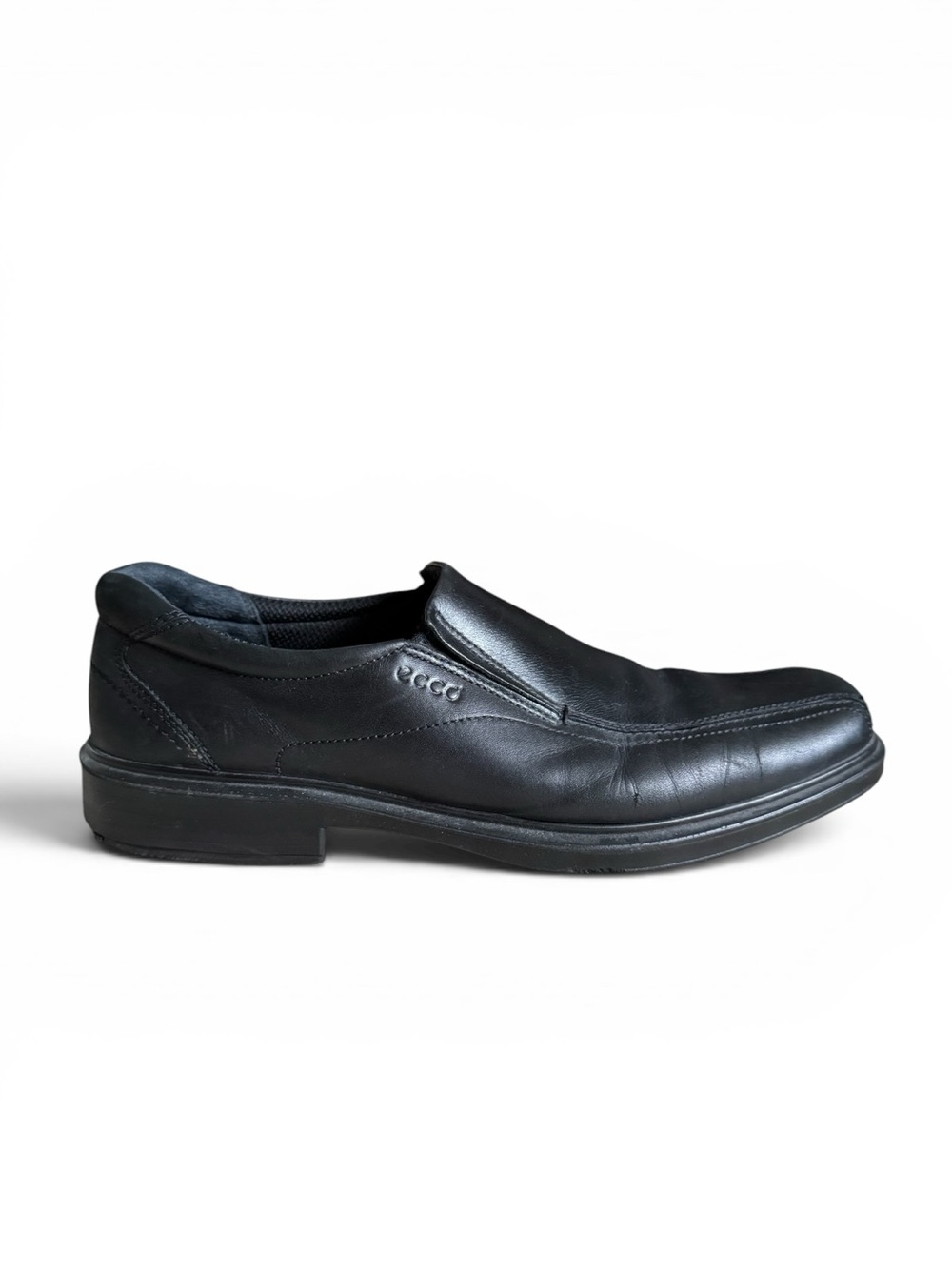 ECCO Black Leather Slip On Loafers Comfort Dress Shoes Men’s EU 47 (US 13)